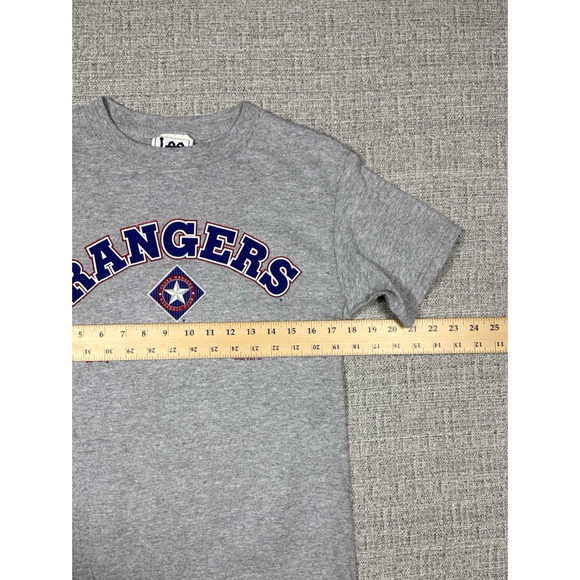 Vintage Texas Rangers Lee Sport Heathered Gray Graphic T-Shirt Nutmeg 1997 Sz S - Picture 3 of 9